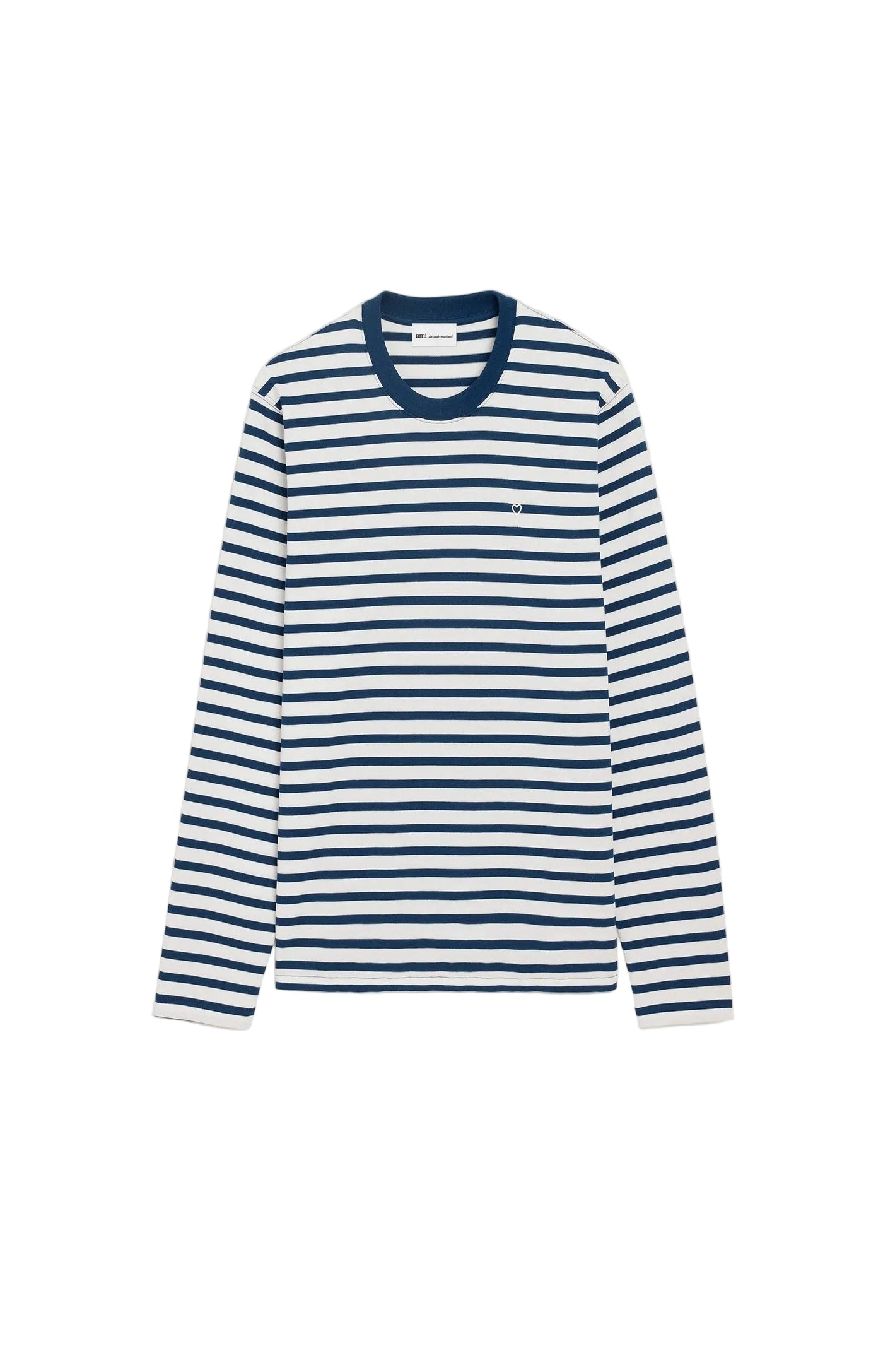 Cargar imagen en el visor de la galería, Blue Cotton Long Sleeves Mariniere Ami De Coeur T-shirt