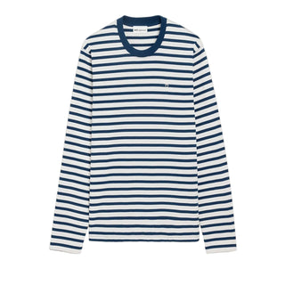 Blue Cotton Long Sleeves Mariniere Ami De Coeur T-shirt