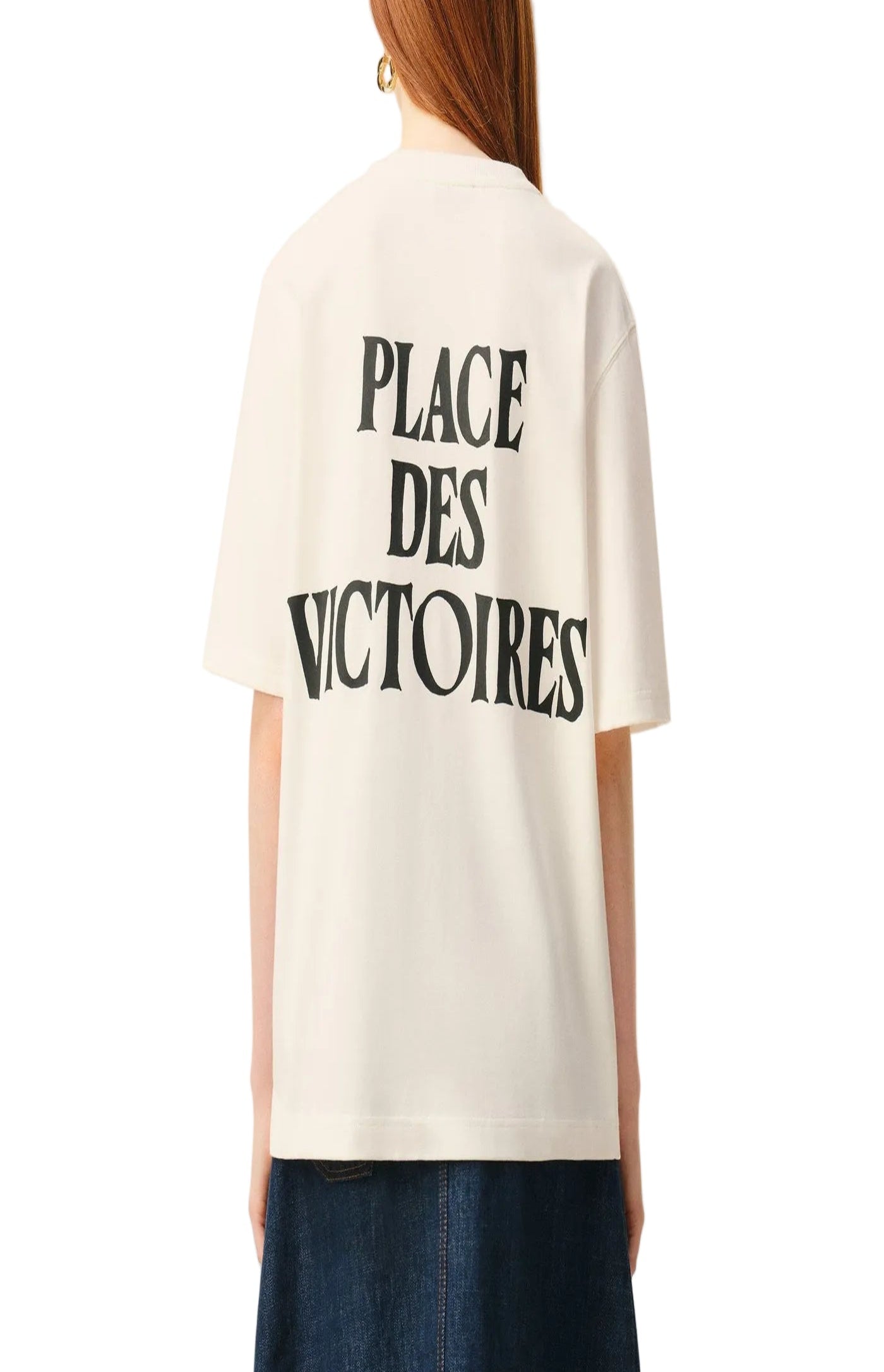 Load image into Gallery viewer, White Cotton Place Des Victoires Print T-shirt