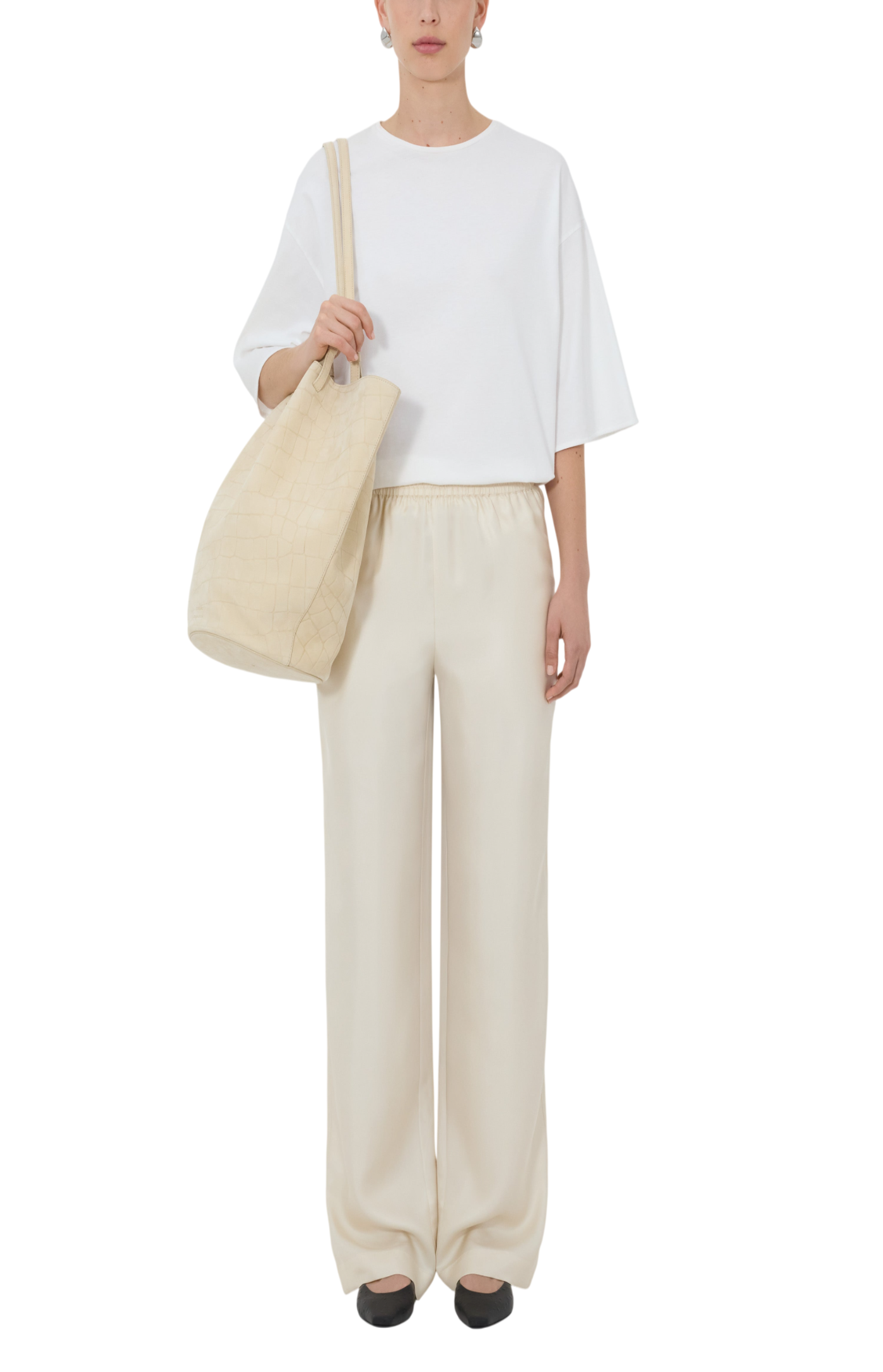 Cargar imagen en el visor de la galería, Silk twill trousers