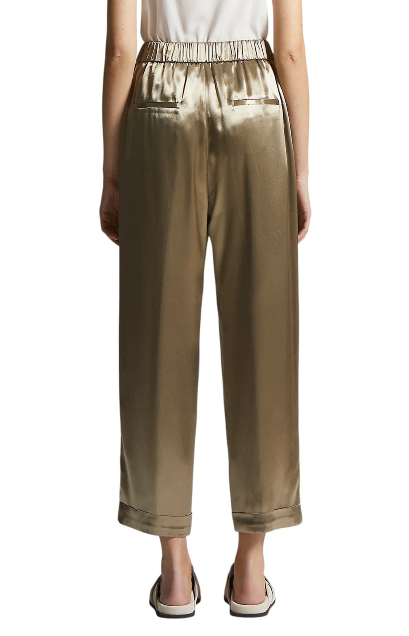Cargar imagen en el visor de la galería, Shiny viscose satin trousers
