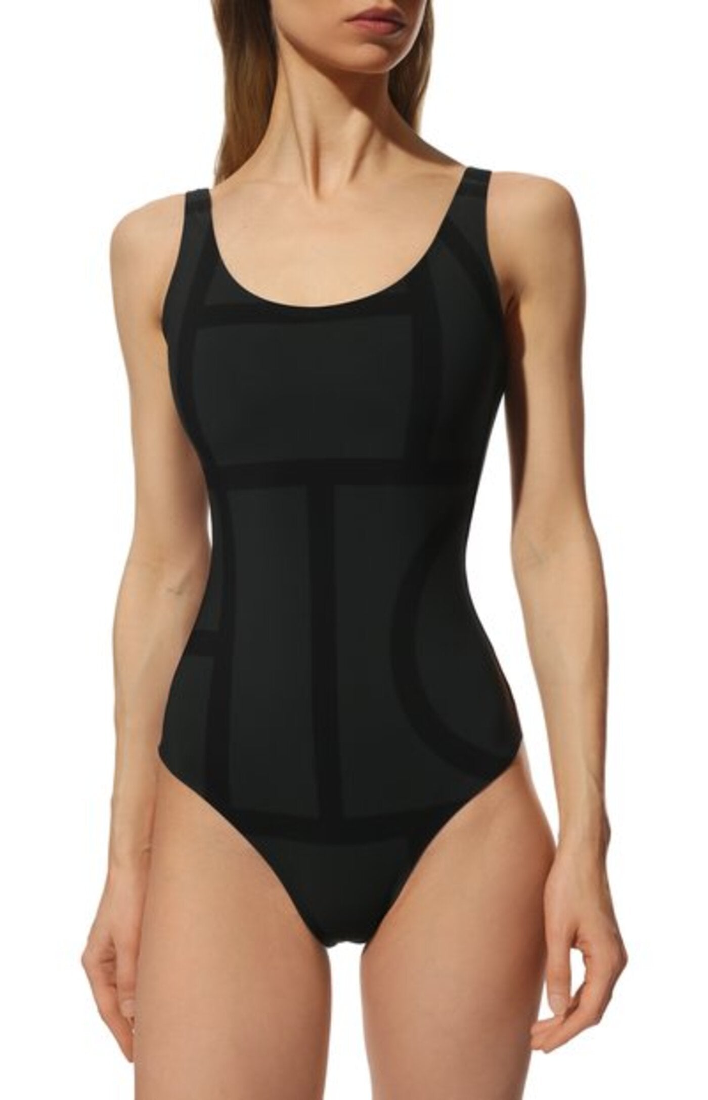 Cargar imagen en el visor de la galería, Black one-piece swimsuit