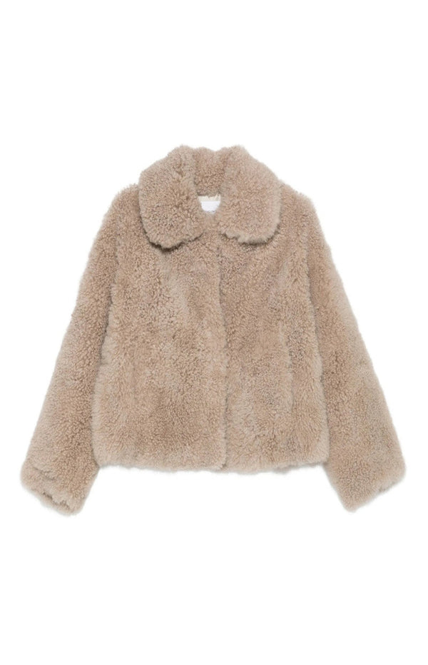 Load image into Gallery viewer, Yves Salomon Teddy-collared Jacket