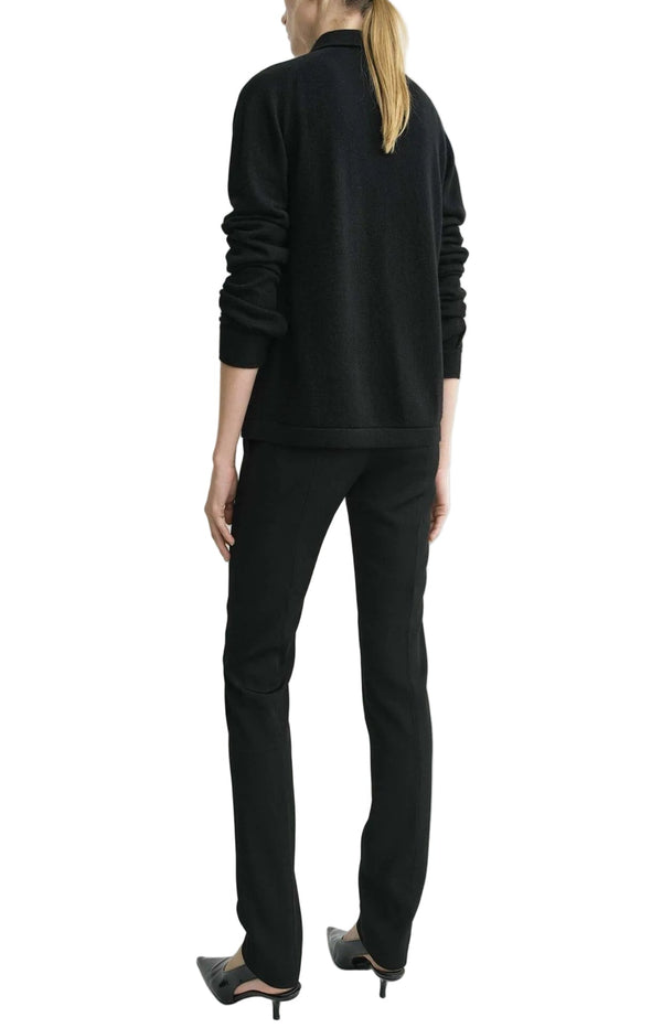 Load image into Gallery viewer, Raglan-sleeve cashmere cardigan black
