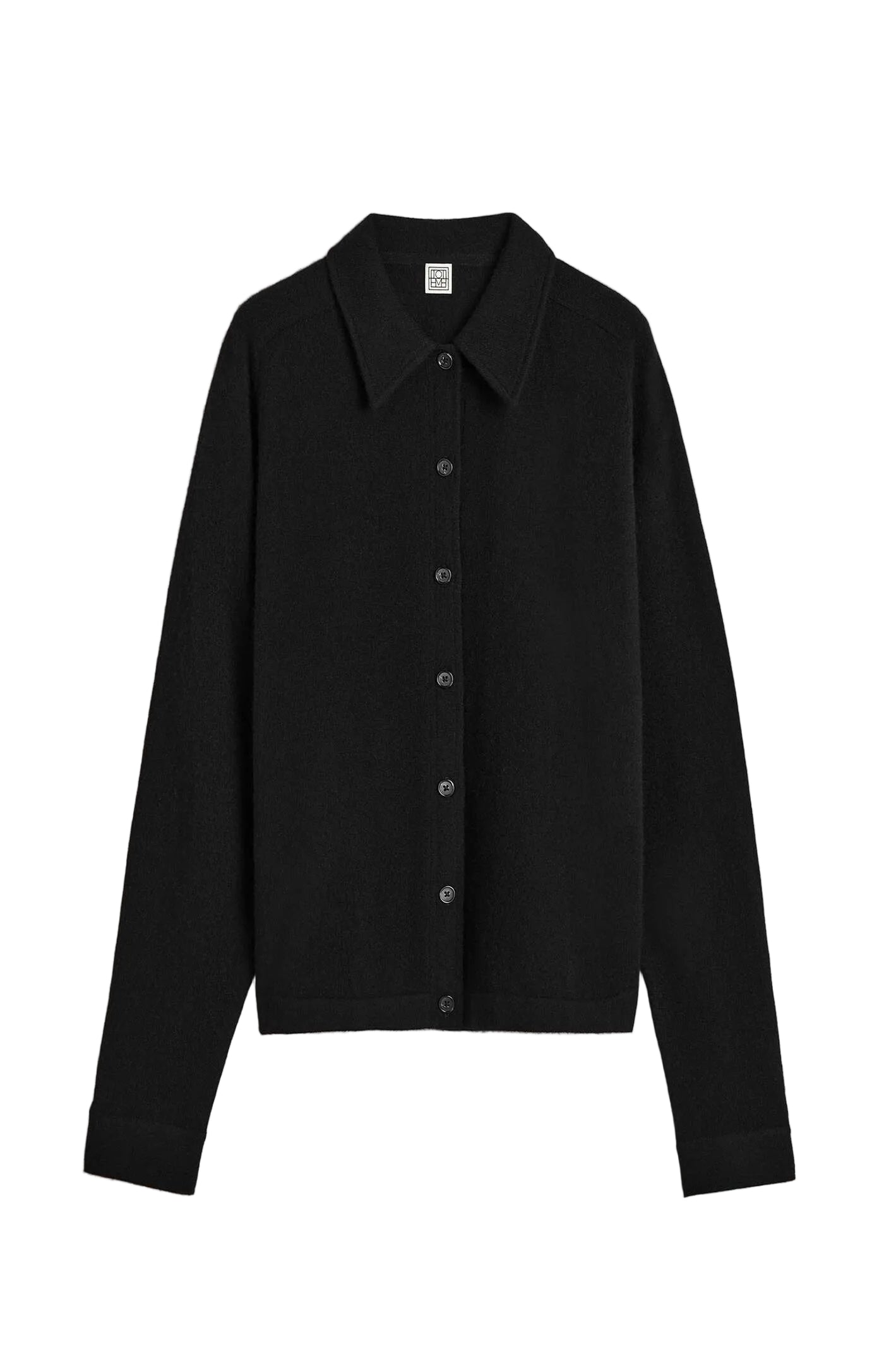 Cargar imagen en el visor de la galería, Raglan-sleeve cashmere cardigan black