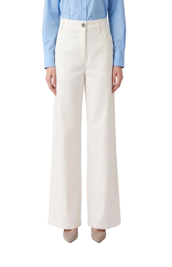 Load image into Gallery viewer, Straight-leg cotton pants