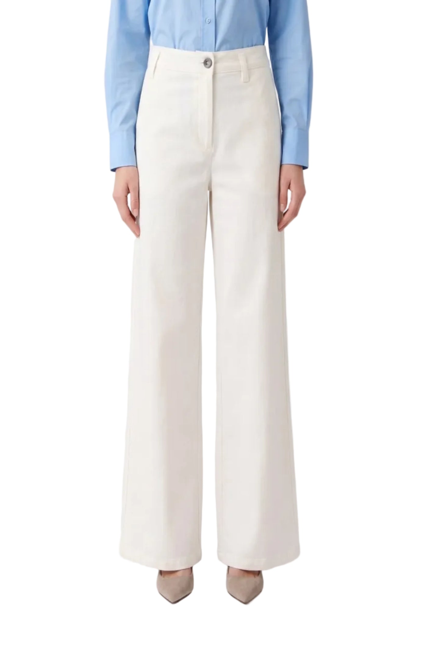 Cargar imagen en el visor de la galería, Straight-leg cotton pants