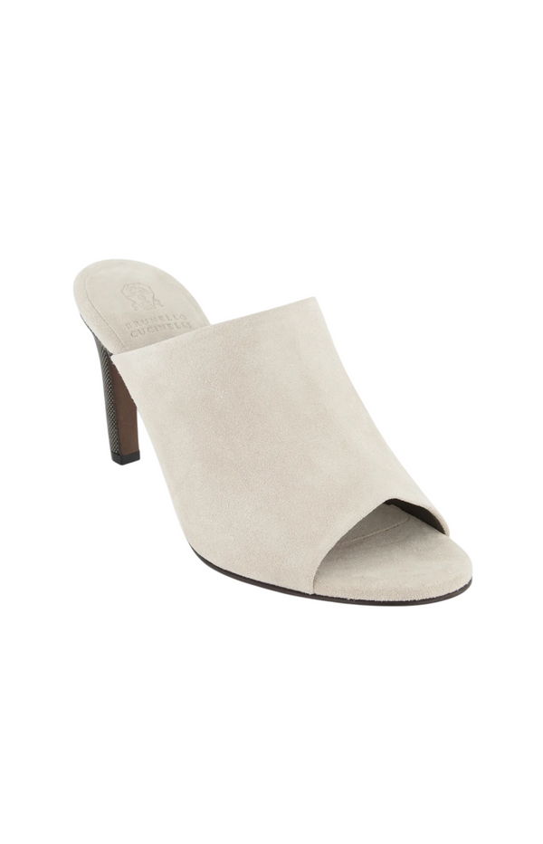 Load image into Gallery viewer, BRUNELLO CUCINELLI Suede Mule Heel