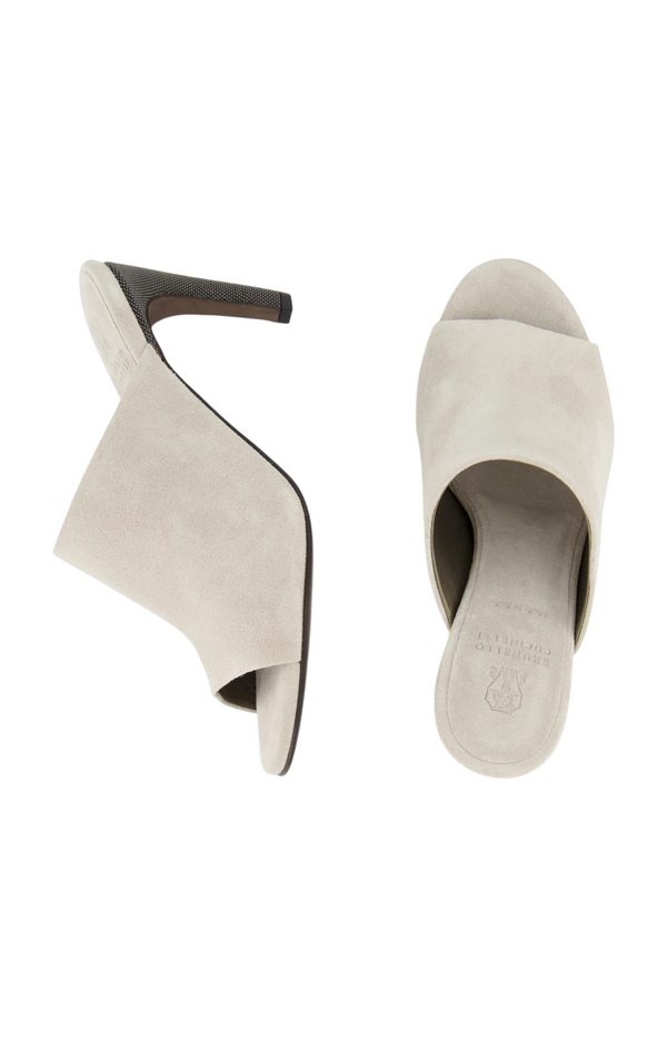 Load image into Gallery viewer, BRUNELLO CUCINELLI Suede Mule Heel