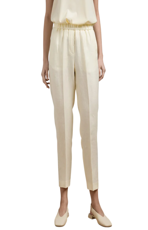 Load image into Gallery viewer, Monili-trimmed linen trousers