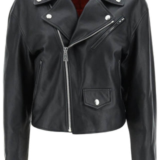 Cropped biker leather jacket Bottega Veneta