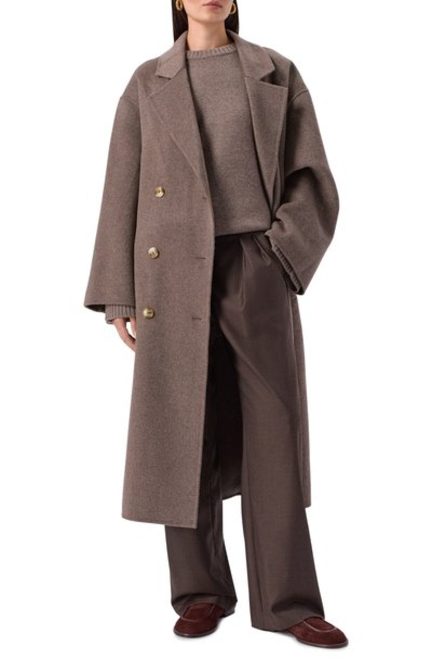 Cargar imagen en el visor de la galería, Borneo Long Coat Taupe Melange