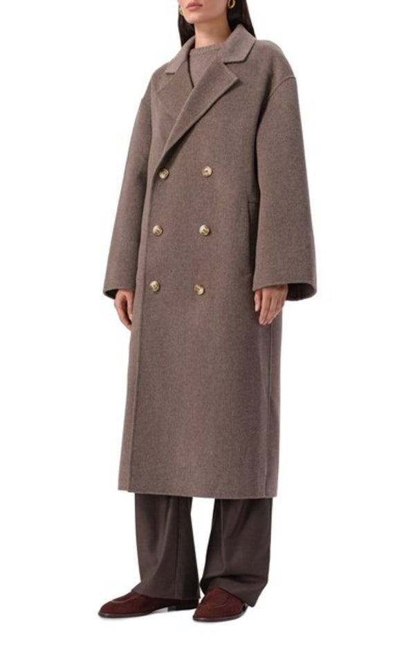Load image into Gallery viewer, Borneo Long Coat Taupe Melange