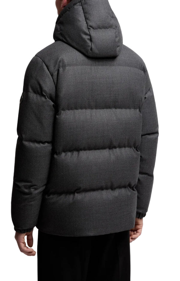 Charger l'image dans la galerie, Eawy Hooded Wool Short Down Jacket