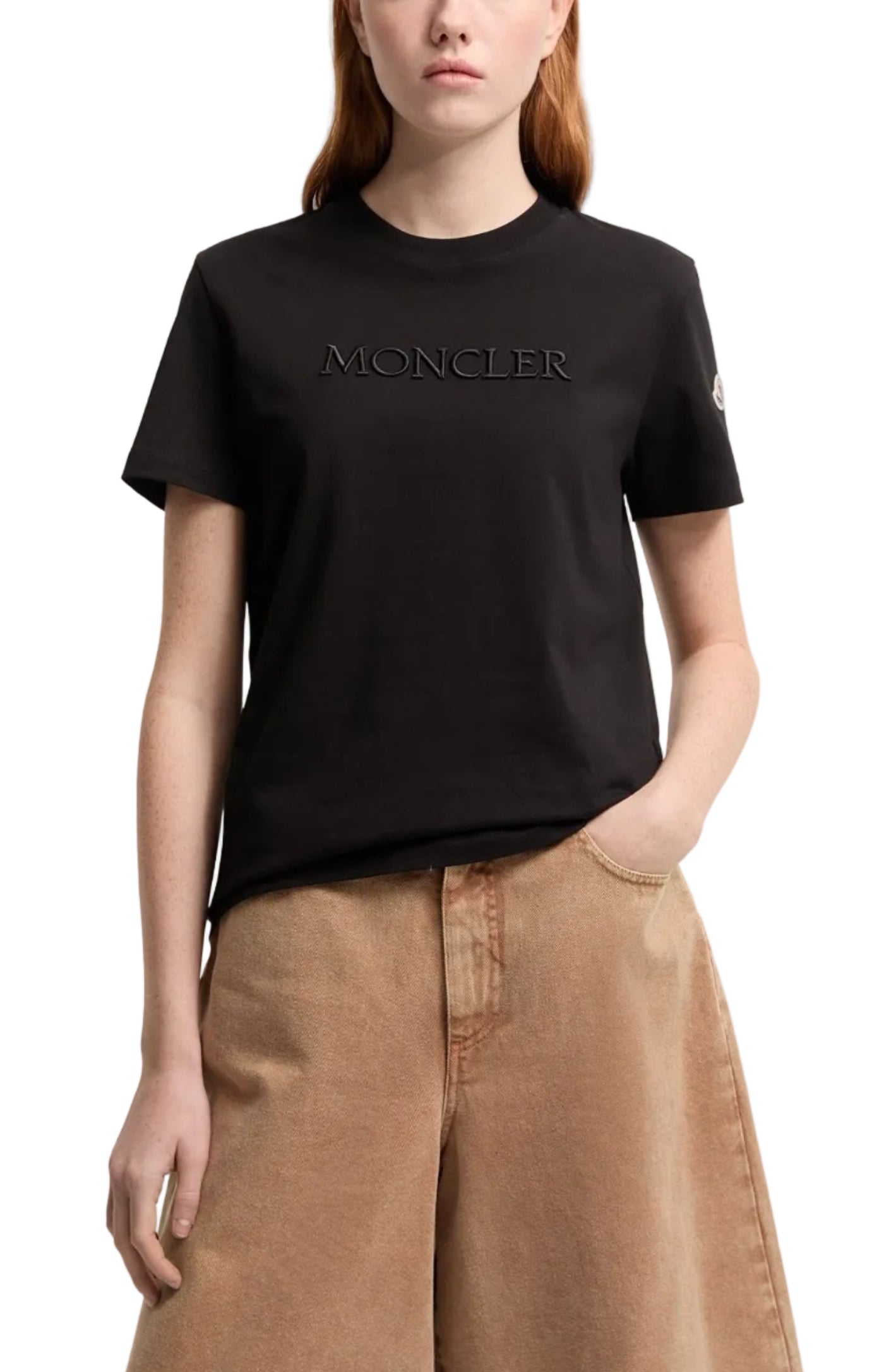 Cargar imagen en el visor de la galería, Embroidered Tonal Logo Cotton T-Shirt