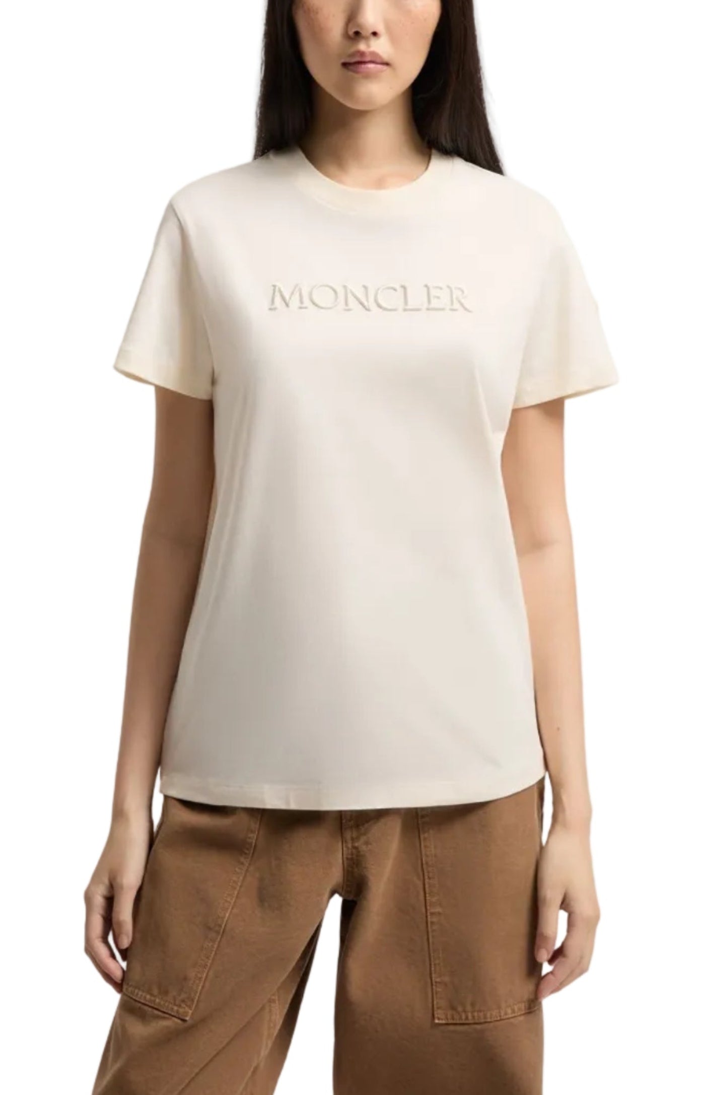 Cargar imagen en el visor de la galería, Embroidered Tonal Logo Cotton T-Shirt