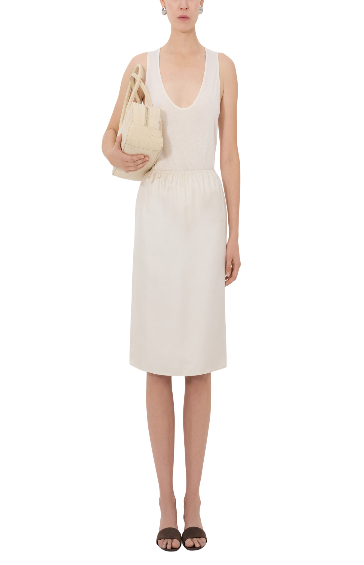 Cargar imagen en el visor de la galería, VASALI Silk twill skirt