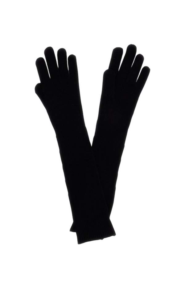 Load image into Gallery viewer, Long knit gloves black