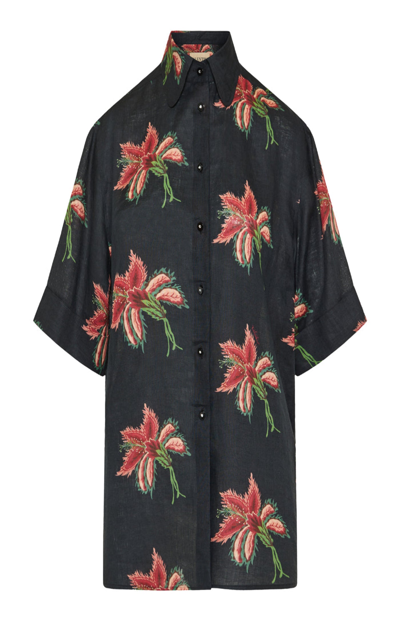 Cargar imagen en el visor de la galería, Linen floral bowling shirt
