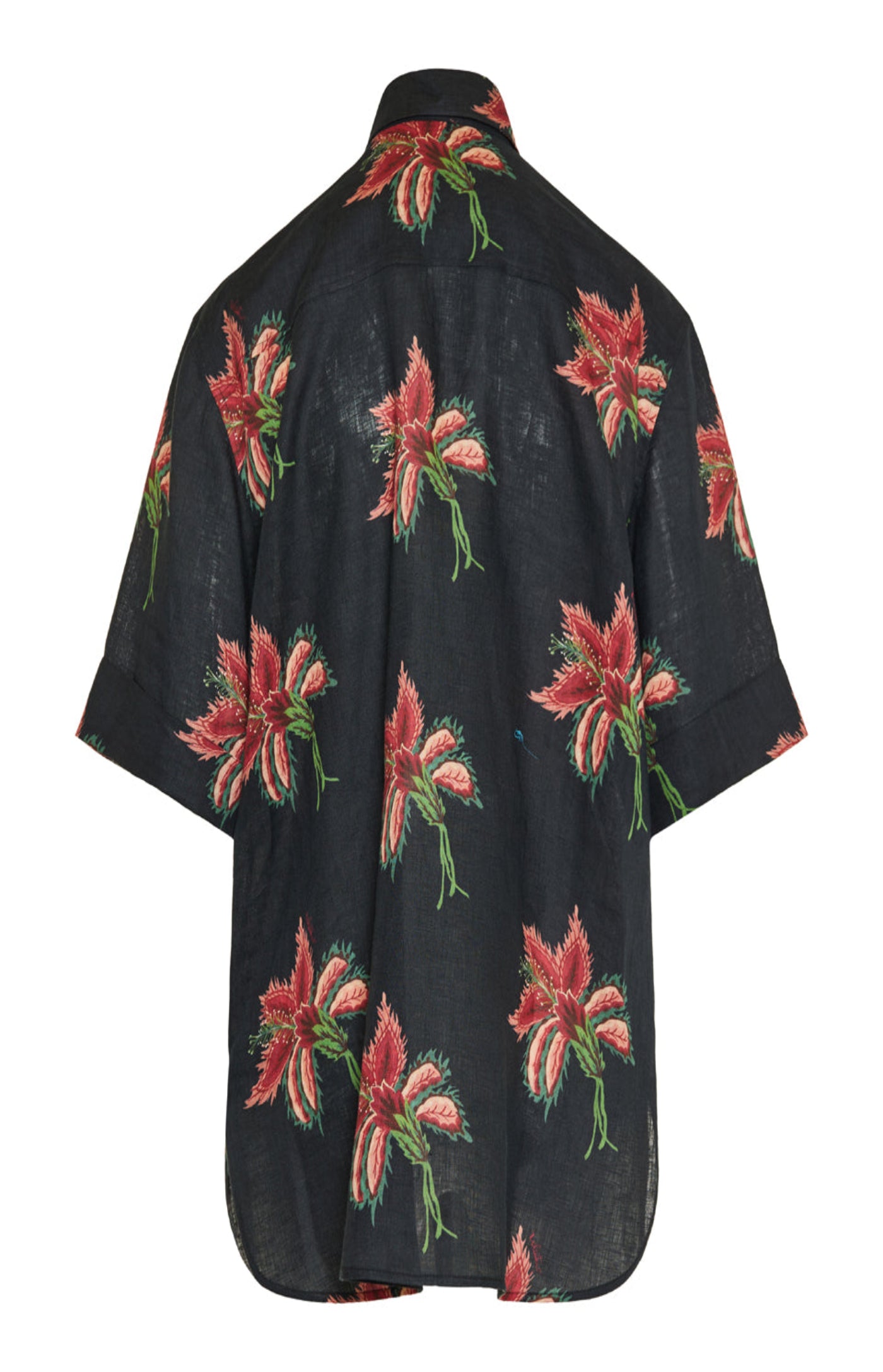 Cargar imagen en el visor de la galería, Linen floral bowling shirt