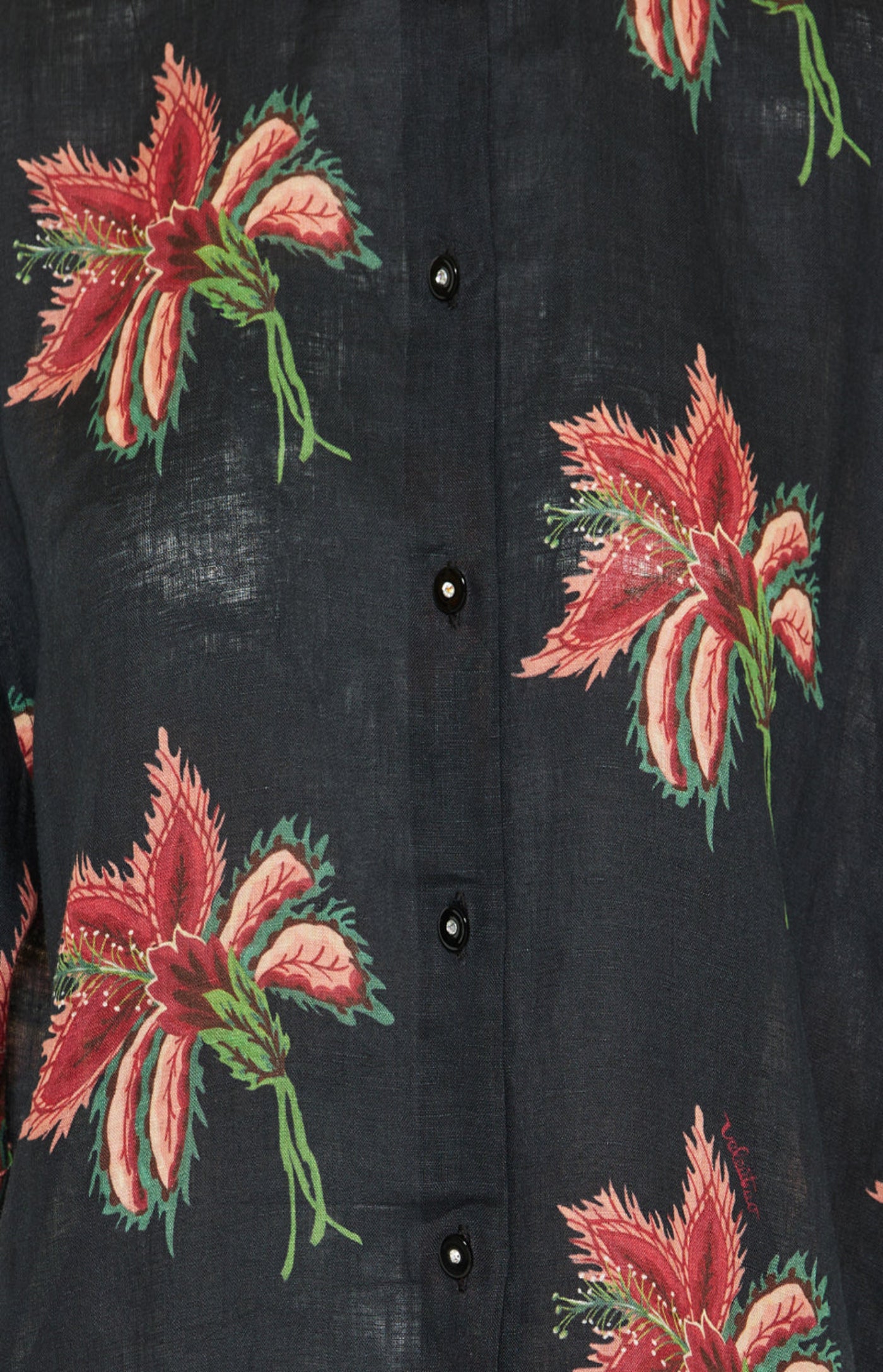 Cargar imagen en el visor de la galería, Linen floral bowling shirt