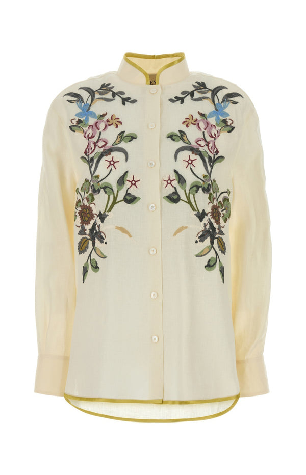 Laden Sie das Bild in den Galerie-Viewer, Ivory linen shirt