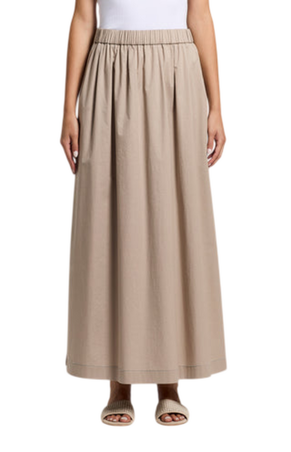 Load image into Gallery viewer, Сotton satin maxi skirt