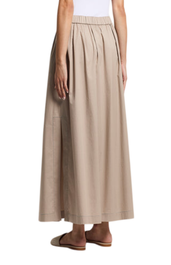 Load image into Gallery viewer, Сotton satin maxi skirt