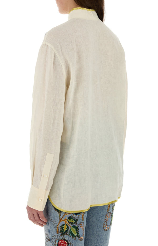 Laden Sie das Bild in den Galerie-Viewer, Ivory linen shirt