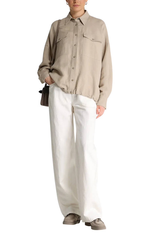 Load image into Gallery viewer, Wide-leg cotton-linen pants
