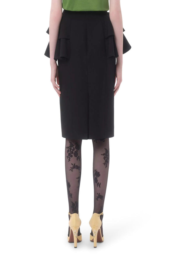 Load image into Gallery viewer, Wool and silk crepe midi skirt