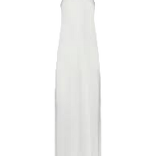 Layered knit tank dress talc