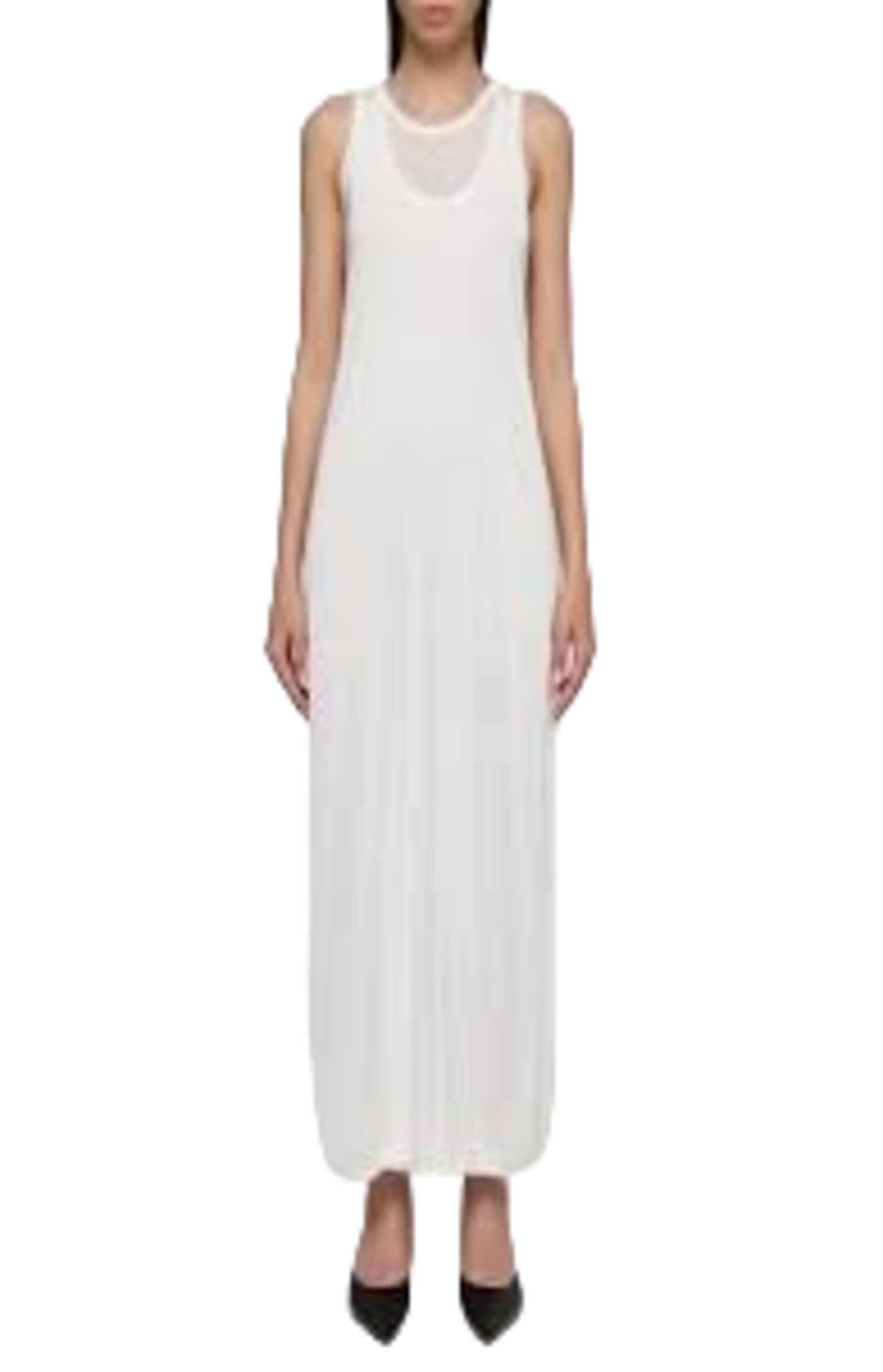 Cargar imagen en el visor de la galería, Layered knit tank dress talc
