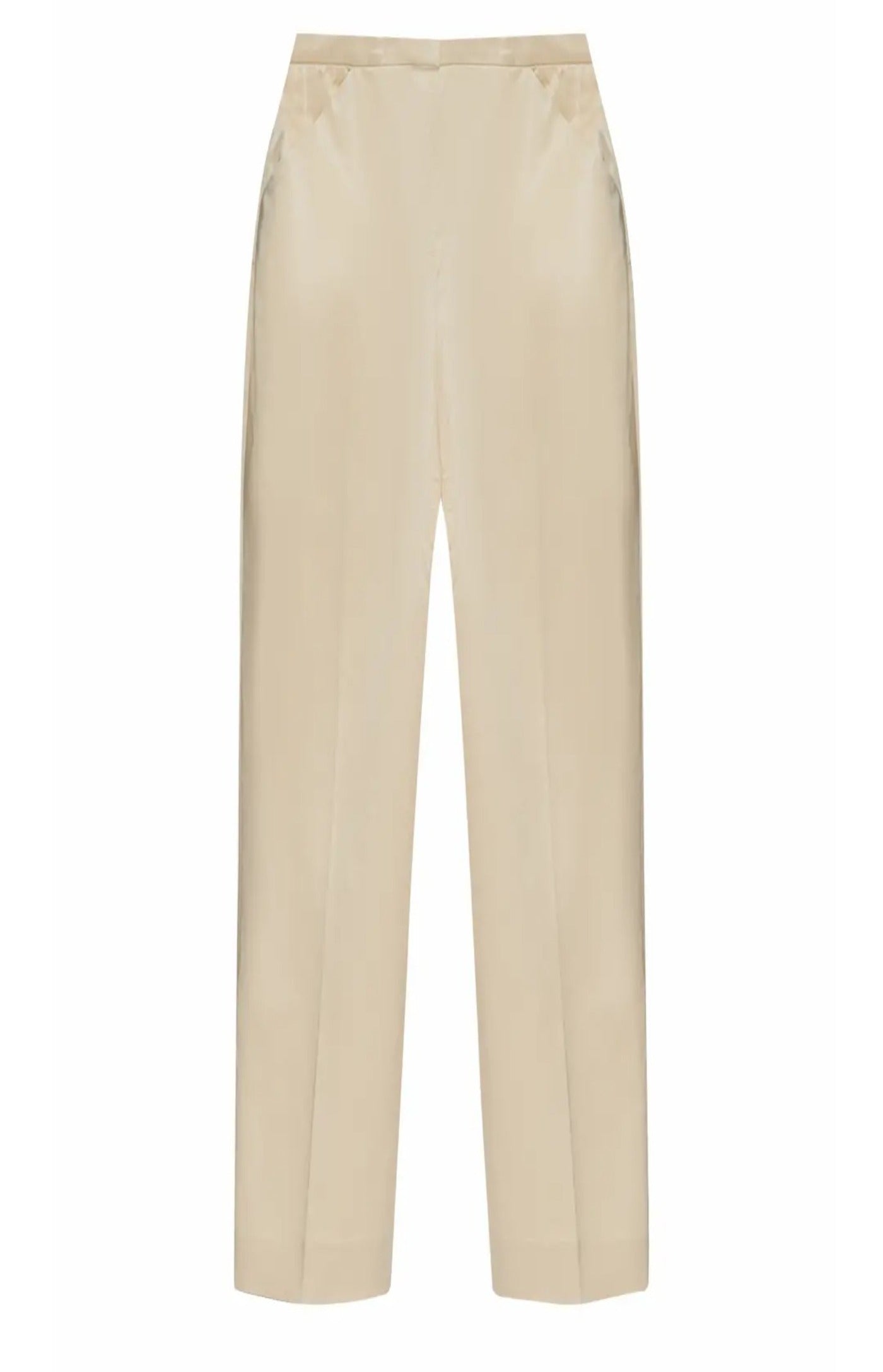 Cargar imagen en el visor de la galería, Beige Straight Trousers
