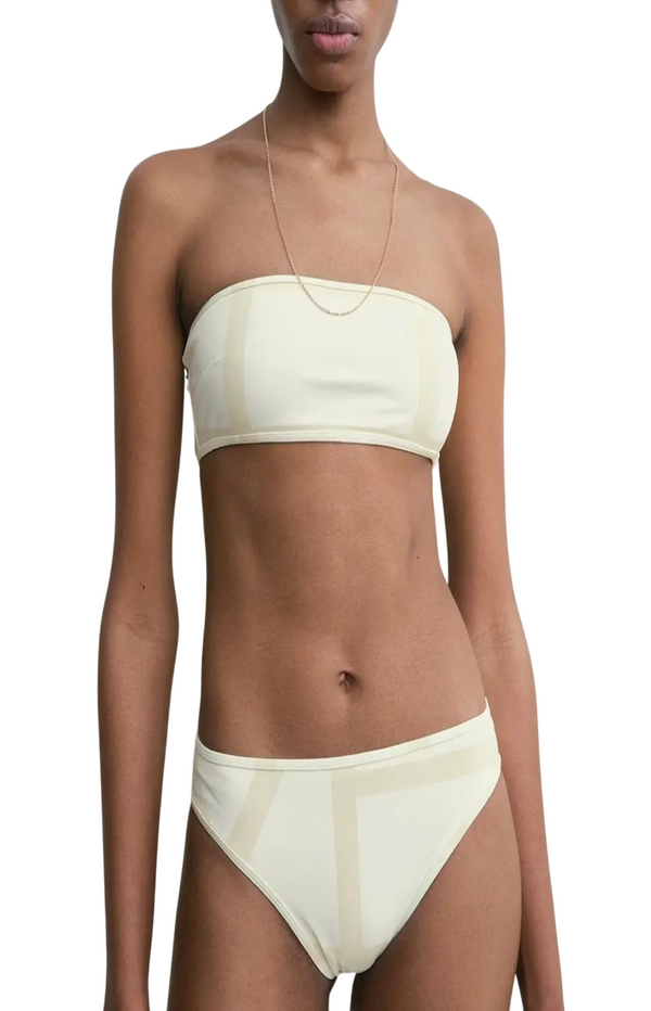 Load image into Gallery viewer, Monogram strapless bikini top