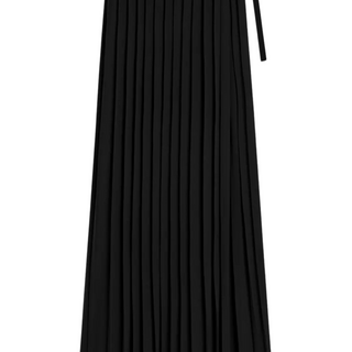Ami Paris Black Polyester Midi Skirt