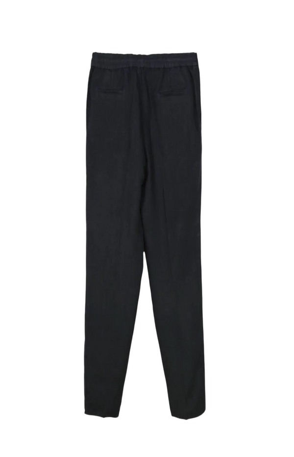 Load image into Gallery viewer, Brunello Cucinelli Navy Blue Linen Casual Trousers