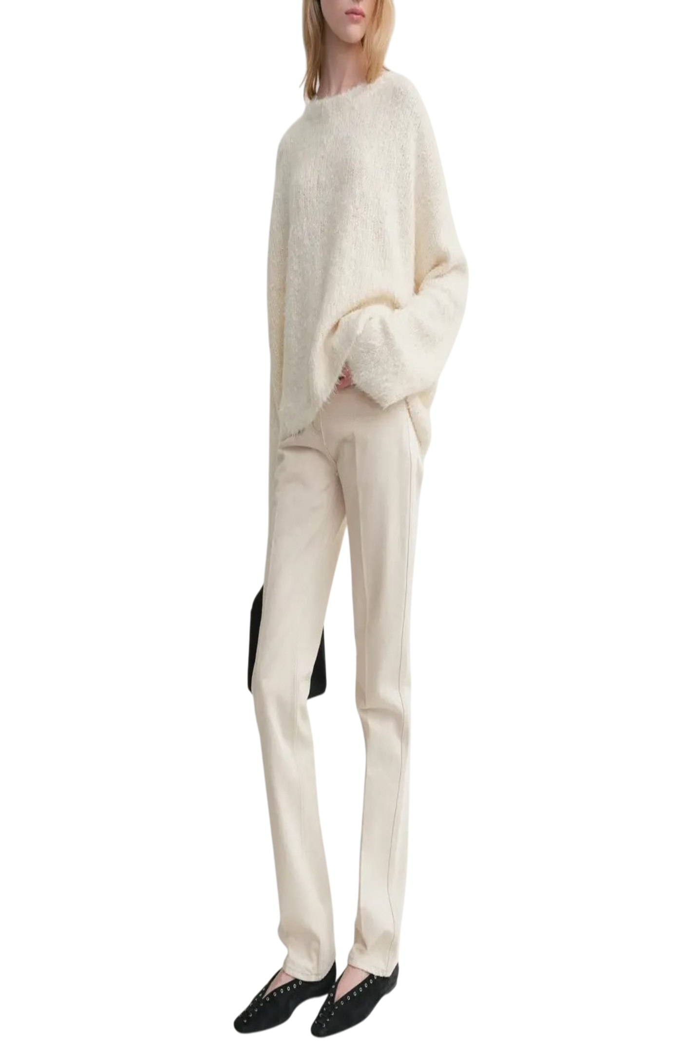Cargar imagen en el visor de la galería, White Silk Jumper