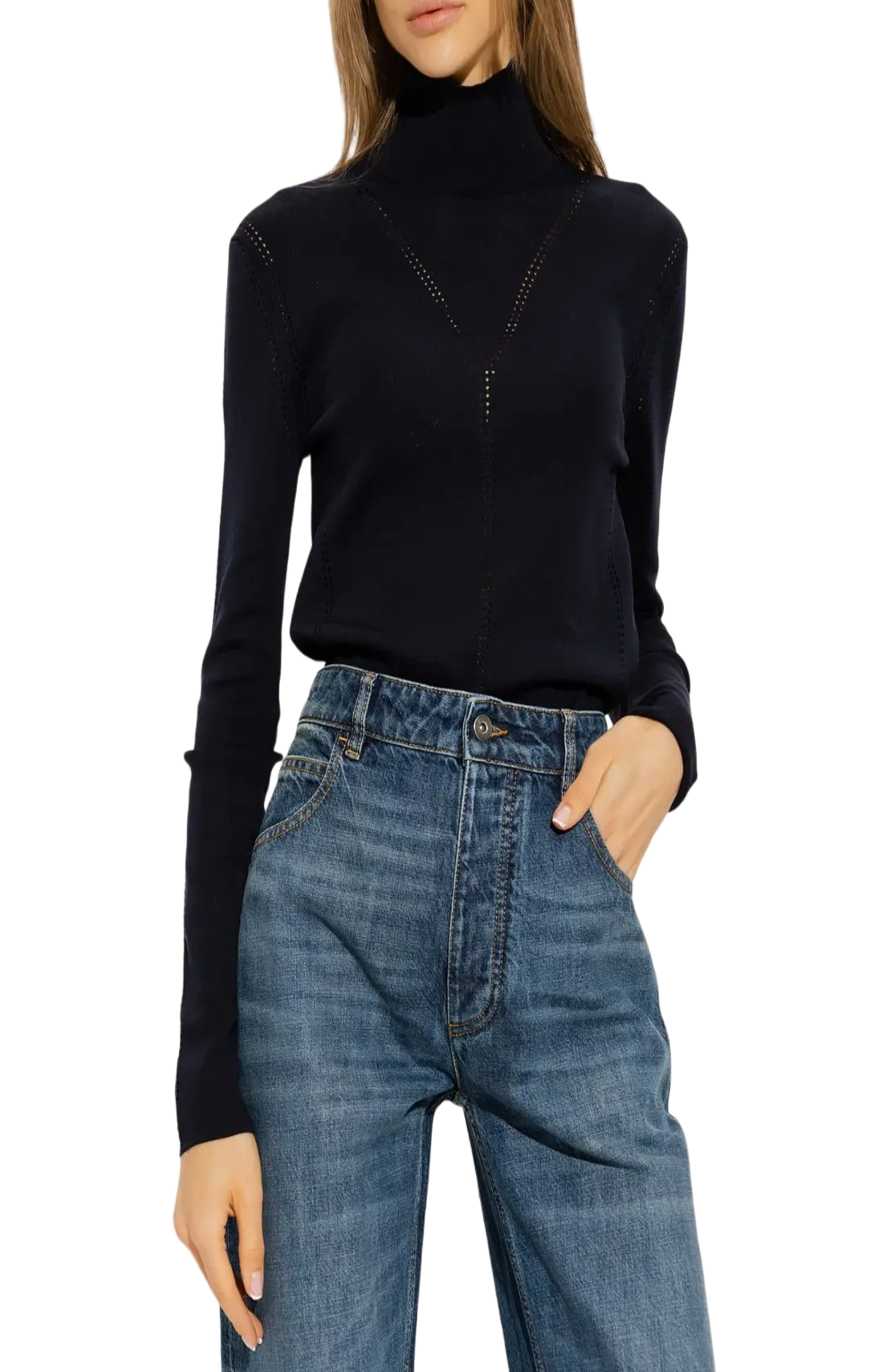 Cargar imagen en el visor de la galería, Black silk jumper