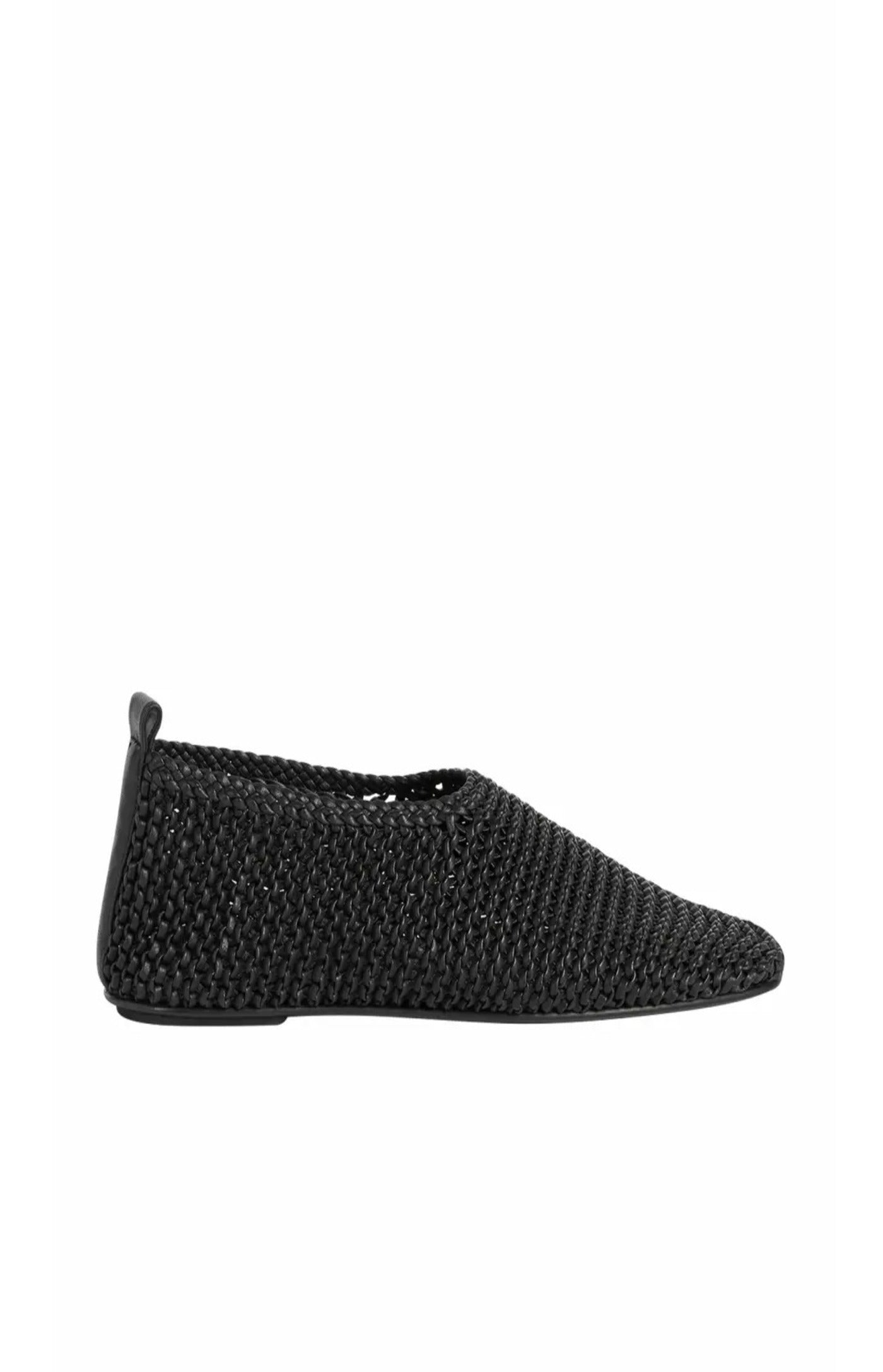 Cargar imagen en el visor de la galería, Black Leather Ballet Flats