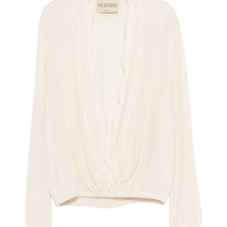 Lace-trim blouse