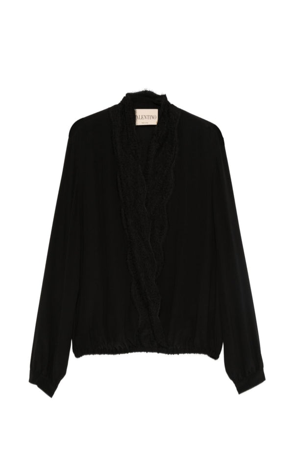 Load image into Gallery viewer, Lace-trim blouse