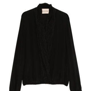 Lace-trim blouse