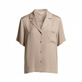 Fluid viscose satin shirt
