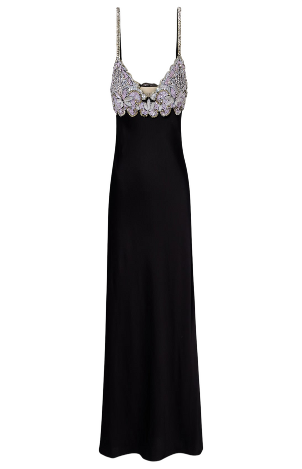 Load image into Gallery viewer, Embellished cady midi dress