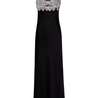 Embellished cady midi dress