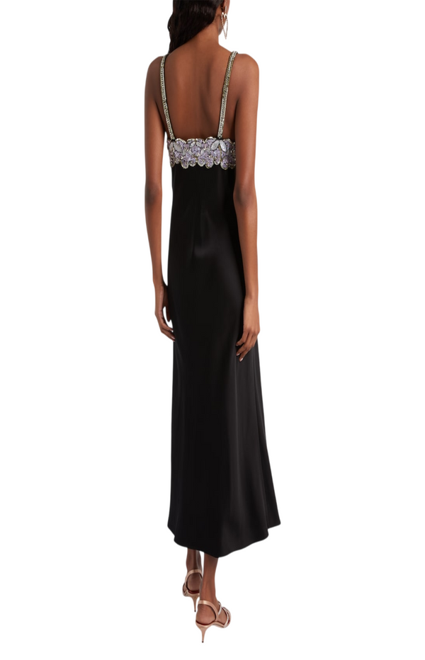 Load image into Gallery viewer, Embellished cady midi dress