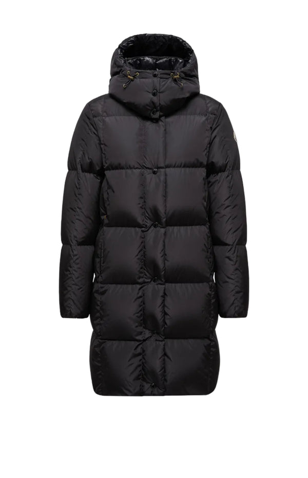 Load image into Gallery viewer, Litte Square-Quilted Hooded Long Down Jacket