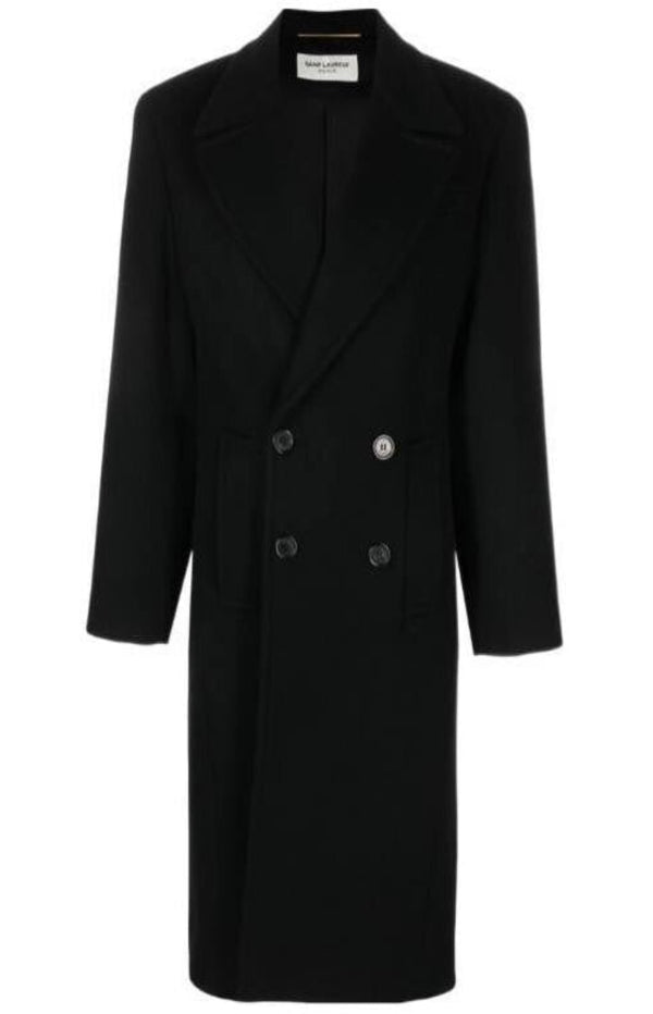 Load image into Gallery viewer, Long coat in brushed cashmere and wool