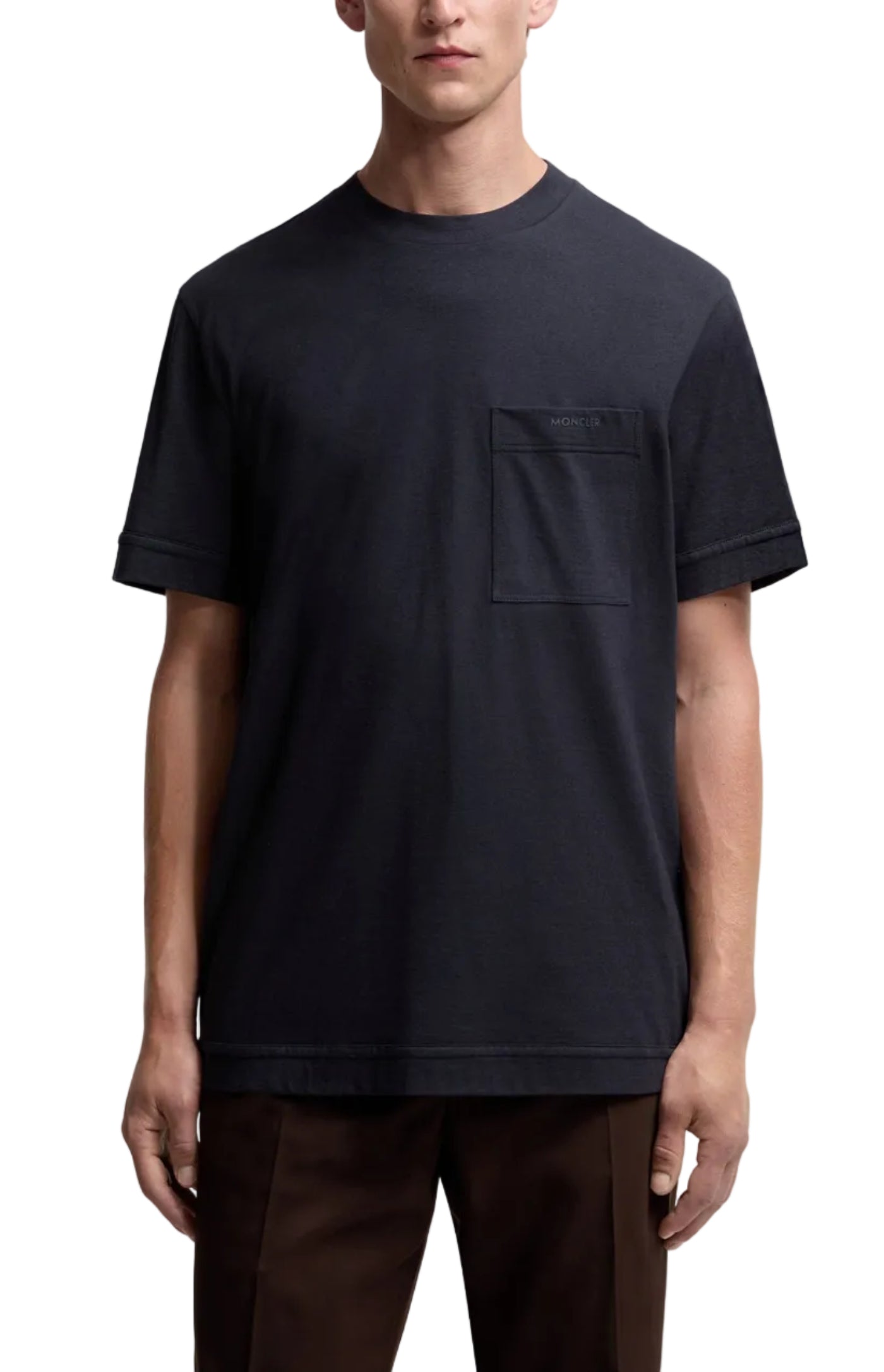 Cargar imagen en el visor de la galería, Logo Cotton &amp; Silk T-Shirt with Pocket